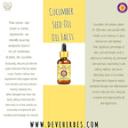 dève herbes Pure Cucumber Oil (Cucumis sativus) Cold Pressed 200ml (6.76 oz)