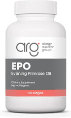 Allergy Research Group EPO - Evening Primrose Oil for Men & Women, for Dry Eyes, Omega-6, GLA Gamma-Linolenic Acid, 500mg Supplement - 120 Count