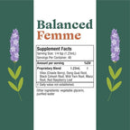 Rejuvica Health Balanced Femme - Advanced Female Balance Support Supplement - Liquid Delivery for Better Absorption - Vitex, Dong Quai, Black Cohosh, Maca Wild Yam & More!