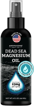 Aromasong Magnesium Spray - Extra Strength (23mg in Each Spritz) 8 Oz, Natural and Pure Magnesium Oil Spray - Made in The USA - for Leg Discomfort and Promotes a Calm Sleep