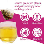 LEAFROOT Natural PCOS Tea for Women to Get Pregnant Fast, Herbal Spearmint Nettle leaf for Hormone Balance Bliss & Ovulation Fertility Tea, Overall Wellness to Regulate Menstrual Cycle and Womb Detox