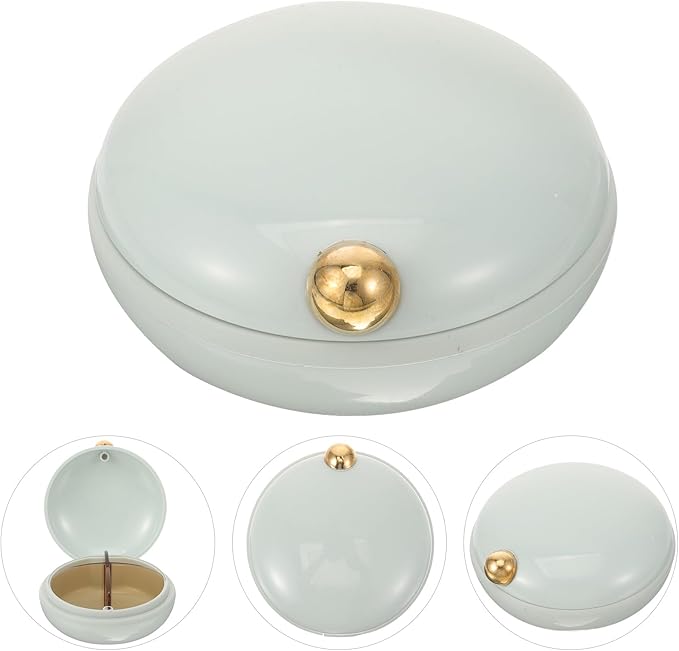 ULTECHNOVO Portable Pill Organizer Case with 4 Sealed Compartments Compact Travel Pill Box for Medication and Small Jewelry Lightweight 3.42X3.30X1.73In Leak Resistant and Light Proof