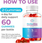 RevitaGlow Gummies - Official Revita Glow Gummy Premium Natural Skin Health Support, RevitaGlowGummies for Gut and Skin Healthy Advanced Renewal Formula Gummys, 60 Gummies for 1 Month