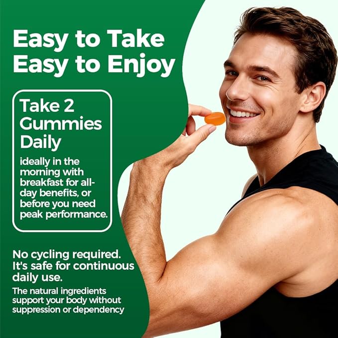 SupremeMale 10 in 1 Alpha Gummies, Alpha Shilajit Gummies for Men, Supports Daily Energy, 60 Count(1 PC)