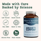 Baker's Botanics Adaptogenic Anxiety Support Mushroom Gummies - Botanicals Blend | Mixed Berry Flavor | Vegan, Gluten-Free, Non-GMO Supplement