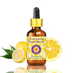 Deve Herbes Pure Lemon Essential Oil (Citrus limonum) with Glass Dropper Steam Distilled 50ml (1.69 oz)