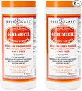 GeriCare Geri-Mucil Psyllium| 4-In-1 Orange-Flavor Psyllium Husk Powder| Daily Fiber Supplement| Sweetened Gluten-Free Fiber Drink Mix| Water-Soluble Husk Fiber Powder For Bowel Movement|13oz (2 Pack)
