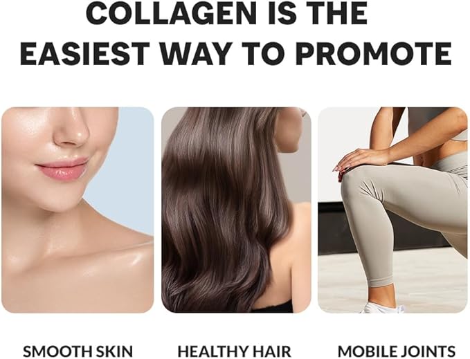 Marine Collagen Peptides - Hydrolyzed Ultra-fine Collagen Powder for Women & Men, Hyaluronic Acid, Biotin, Vitamin C, for Skin, Hair, Nails, Joints, Non-GMO, Unflavored, Easily Dissolved, 16oz