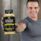 Effective Nutra Creatine Monohydrate Gummies - 1g Creatine per Gummy - Vegan Muscle & Strength Supplement for Men & Women - Supports Muscle Growth, Energy, Endurance - Lemon Flavor, Made in USA (90ct)