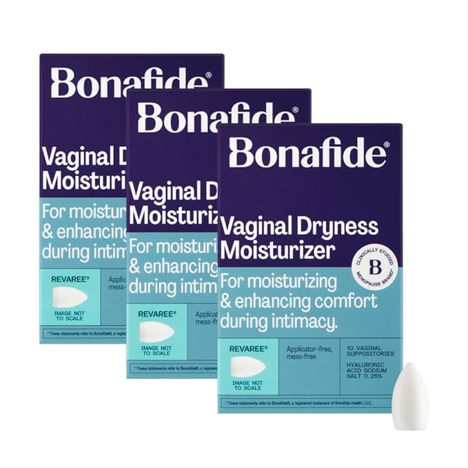 Bonafide Vaginal Dryness Relief (Revaree) with Hyaluronic Acid. Relief from dryness & painful sex. — 3-Month Supply