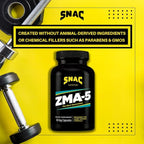SNAC ZMA-5 Mineral Supplement - Supports Muscle Function, Restful Sleep, Immune Health and Relaxation with Zinc, Vitamin B6, Magnesium and 5-HTP for Sleep, Anxiety, Calmness - 90 Veggie Capsules