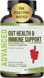 Complete Gut Health for Women and Men with Probiotic, Prebiotic, Postbiotic & Digestive Enzymes to Supports Digestive Lining Health,Digestion Health, Occasional Gas, and Discomfort.