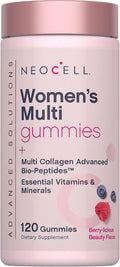 NeoCell Women's Multi Gummy with Collagen | 120 Gummies | Essential Vitamins & Minerals | Berry Flavor Supplement