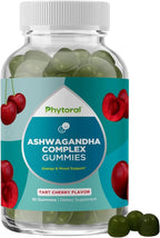 Phytoral Calming Ashwagandha Gummies for Men and Women - Root Extract with Zinc and Vitamin D - Tasty Adaptogen Stress Gummies for Adults for Energy & Mood Support - 90 Count