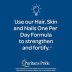 Puritan's Pride Hair Skin Nails One Per Day Formula60 Softgels, 60 Count (55554)