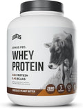 Levels Grass Fed Whey Protein Powder, No Artificials, 24G of Protein, Chocolate Peanut Butter, 5LB