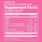 Ever Collagen in&UP Biotin Cell, Low Molecular Marine Fish Collagen Peptides Tablets with Vitamin Selenium Supplements - Healthy Skin, Hair, Nail for Women - Antioxidant Supplement