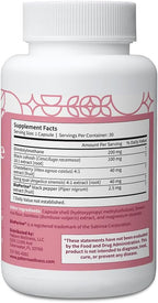 Pattern Wellness Menopause Complex – Herbal Supplement for Women’s Wellness & Hormone Health Support – with Black Cohosh, DIM & Bioperine® – 30 Vegan Capsules, 3rd Party Tested