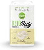 Portions Master Keto Body Protein Peptides Low Carb Keto Protein Powder with MCT Oil Peptides Fiber Vitamins Minerals (720g, Vanilla Cream)