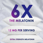 Sleep Gummies with Melatonin 12 mg Per Serving - Extra Strength Sleep Vitamin Gummy, Natural Melatonin Gummy, Occasional Sleep Support Supplement for Adults, Vegan, Gomitas para Dormir - 60 Gummies