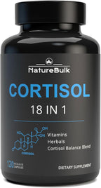 Cortisol Supplements for Women, 18-in-1 - Premium Blend with Ashwagandha, Rhodiola, Magnesium & L-Theanine - Stress Response Support & Mood Enhancement Formula - 120 Vegetarian Capsules