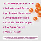 Premium Feminine Balance Gummies for Women, Vaginal Probiotics - pH Balance & Immune Defense Support for Feminine Health, Hawaiian Pineapple Flavor - 60 Count