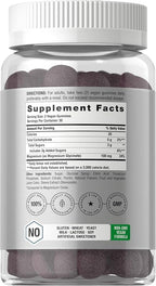Horbäach Magnesium Glycinate Gummies | 60 Count | Sour Grape Flavor | High Absorption | Vegan, Non-GMO, Gluten Free
