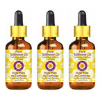 dève herbes Pure Safflower Oil (Carthamus tinctorius) with Glass Dropper Cold Pressed (Pack of Three) 100ml X 3 (10 oz)