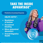 Digestive Advantage Lactose Defense Enzymes + Probiotics for Women & Men Occasional Bloating, Lactose Breakdown, Minor Abdominal Discomfort, Immune Support, 96 Count Capsules (3 Pack)