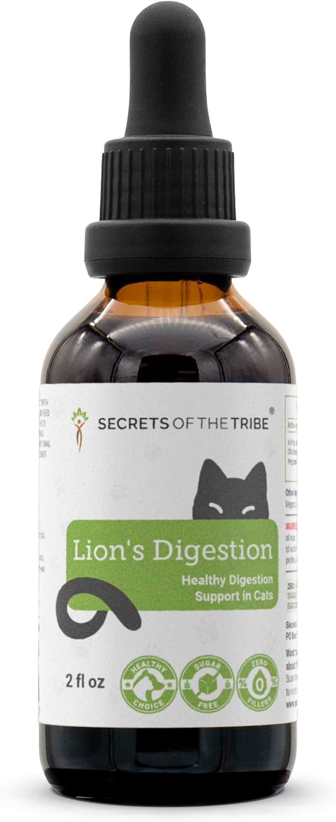 Lion's Digestion | Natural Herbal Dietary Supplement for Cats | Healthy Digestion Support | Alcohol-Free Extract, Fennel Seed, Chamomile, Dandelion Root, Calendula, Peppermint 2 oz