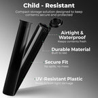 Kopperko Small Pill Tube (116mm, 4.6 Inch 500-Pack) | Child Resistant Small Medicine Container | Tube Food Container for Spices | Airtight, UV Resistant & Waterproof (Black Plastic)