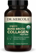 Dr. Mercola Organic Bone Broth Collagen – Organically Raised Grass-Fed Beef – Dietary Supplement – Supports Bone and Joint Comfort – USDA Organic, Non-GMO – 30 Servings (90 Tablets)