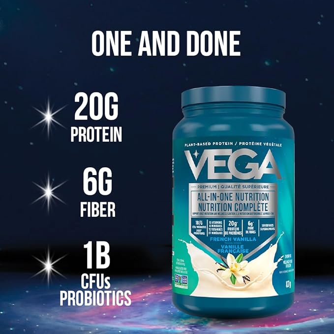 Vega All in One Nutrition Organic - 20g Plant-Based Pea Protein, Berry, 20 Servings, Vitamins A & C, Probiotics, Greens, Vegan, Keto, Gluten Free, 24.3oz (Packaging May Vary)