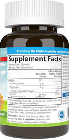 Carlson - Kid's Vitamin D3 Gummies, 1000 IU (25 mcg), Bone Health & Immune Support, Growth & Development, Vitamin D Gummies, D3 Gummy Vitamins, Natural Fruit Flavors, 60 Vegetarian Gummies (Pack of 2)