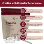 REVANTA Creatine Monohydrate Powder Cognitive & Lean Muscle Support Supplement for Women, Men Cellular Energy for Memory, Focus, Strength & Healthy Aging Professional Grade, Unflavored (300 Grams)