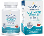 Nordic Naturals Ultimate Omega Minis, Strawberry Flavor - 60 Minis Soft Gels - 1120 mg Omega-3 - High-Potency Fish Oil Supplement - EPA & DHA - Promotes Brain & Heart Health - 30 Servings