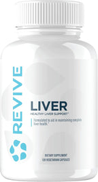 Revive MD Natural Liver Cleanse, Detox & Repair Supplement – Milk Thistle Liver Support Formula Promotes Healthy Liver Function & Helps Reduce Inflammation – 120 Capsules (30 Servings)
