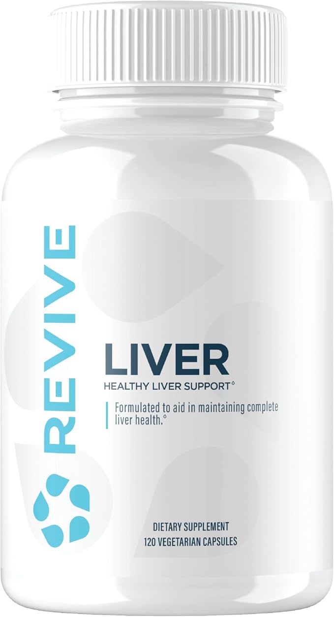 Revive MD Natural Liver Cleanse, Detox & Repair Supplement – Milk Thistle Liver Support Formula Promotes Healthy Liver Function & Helps Reduce Inflammation – 120 Capsules (30 Servings)