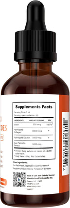 Heivy Liquid Collagen for Women, 60ml Raspberry Flavor, 20500 mcg 4-in-1 Collagen Drops, USA GMP, Sugar-Free, 3rd Party Tested