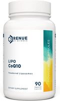 Renue By Science CoQ10 - Coenzyme Q10 as Ubiquinol CoQ10 | High Strength Liposomal CoQ10 200mg Supplement | 90 Co Q10 Capsules | Non-GMO & Allergen Free | Made in the USA Third-Party Tested
