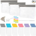 24Pcs Protein Powder Travel Container Set, Reusable Protein Powder Container To Go with Funnel & Spoon, Portable Travel Protein Powder Containers for Easy Supplement Storage and Organization