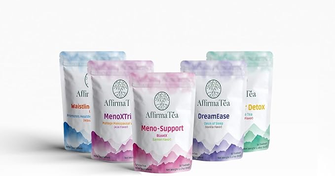 Meno-Support BloatX Organic Menopause Relief: Balances & Supports Hot Flashes, Hormones, Moods Swings, Night Sweats, & Bloating with Black Cohosh, Red Clover & Dong Quai. Natural Poha Berry Flavor.