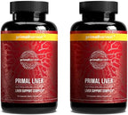 Primal Harvest Primal Liver Supplement with, Alpha-Lipoic Acid, L-Cysteine HCL, L-Glutathione, Milk Thistle, and Spirulina, for Men and Women (2 Pack (240 Capsules))