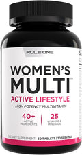 Rule 1 Proteins Women's Multi - Women's Daily Vitamins, Essential Minerals, Superfoods, and Botanical Extracts for Active Lifestyles and Wellness Support (60 Tablets, 30 Day Supply)