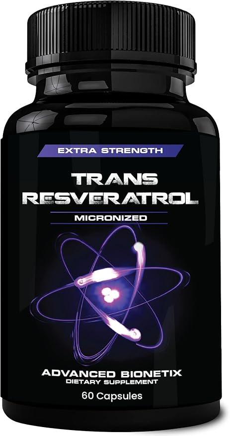 Advanced Bionetix 2X Potency Micronized Trans Resveratrol Supplement. 1200mg per 2 Capsules. High Absorption Antioxidant Formula. Promotes Anti Aging, Cognitive Support & Heart Health