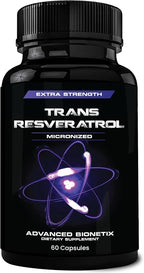 Advanced Bionetix 2X Potency Micronized Trans Resveratrol Supplement. 1200mg per 2 Capsules. High Absorption Antioxidant Formula. Promotes Anti Aging, Cognitive Support & Heart Health