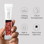 WELLINUS Collagen Jelly Stick, Marine Collagen, Fast Absorbing, Snack, Ultra-Low Weight Molecular Marine Collagen, HACCP Certified, 22.05 oz/Pack of 25 (3 Pack, Pomegranate Mango Blueberry)