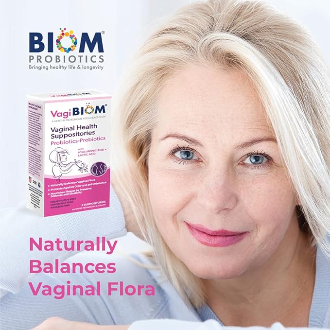 VagiBiom Lactobacillus Suppository: Microbiome Flora balance and Odor Control Regimen; Balance and Nourishes Healthy Flora; Paraben-Free Preservative-Free