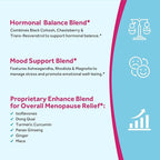 Doctor's Recipes Menopause Probiotic Supplements for Women, Black Cohosh for Menopause Hot Flashes, Probiotics with Ashwagandha, Dong Quai, Supports Energy, 60 Capsules