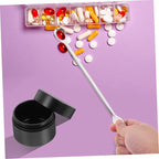 Portable Small Vitamin Organizer Case Aluminum Alloy Capsule Holder with Tight Seal Travel Medicine Container for Storage